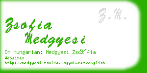 zsofia medgyesi business card